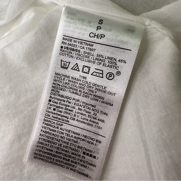 NWT GAP Linen-Blend Square-Neck White Maxi Dress Size Small - Picture 13 of 13